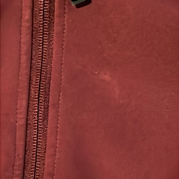 The north face fleece-lined hooded jacket   Burgundy maroon size smalll petite - Picture 7 of 8